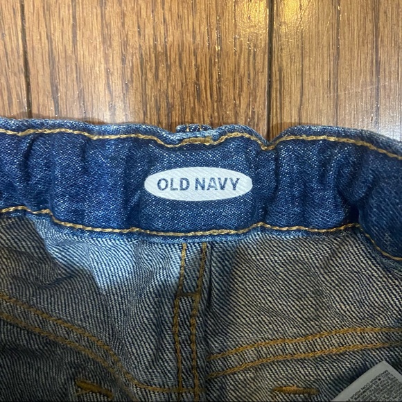 Old navy denim shorts. Colorful buttons, elastic adjuster in waist - Picture 3 of 5